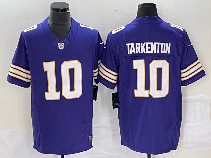 Men's Minnesota Vikings #10 Fran Tarkenton Purple 2023 F.U.S.E. Vapor Untouchable Limited Stitched Jersey Men's Minnesota Vikings #10 Fran Tarkenton Purple 2023 F.U.S.E. Vapor Untouchable Limited Stitched Jersey